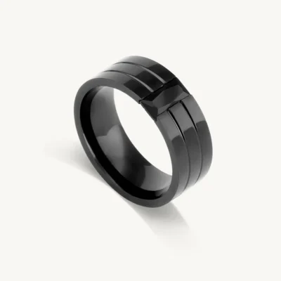 Dazzling Black Stone Ring